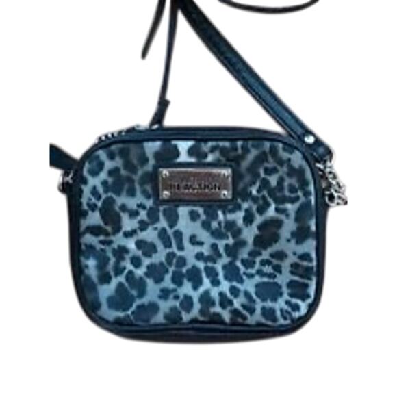 Kenneth Cole Reaction Bag - Small, Leopard Print Cross-body, Black; Animal - Picture 1 of 8